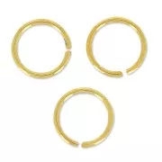 Anelli apribili mm.7x0.7 Argento 925 dorato con oro fino x10