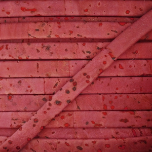 Lacet liège double 5 mm Lampone x 50cm