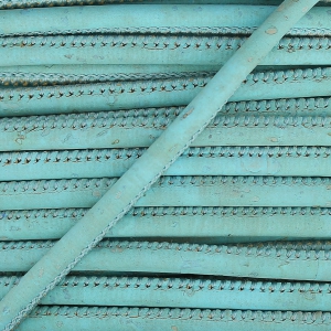 Cordone in sughero cucitura visibile 3 mm Azzurro x 50cm