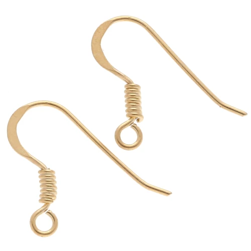 Ganci per orecchie 17 mm - Argento 925 Dorato x2