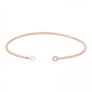 Bracciale jonc diamantato 2 anelli 47x56 mm Placcato Oro Rosa 3 microns x1|raw }}