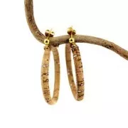 Cordone in sughero cucitura visibile 4 mm Marrone scuro x 50cm