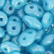 SuperDuo 2,5x5 mm Opaque Blue Turquoise Luster x10g|raw }}