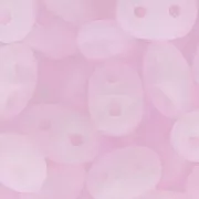 SuperDuo 2,5x5 mm Rose Water Opal Mat x10g