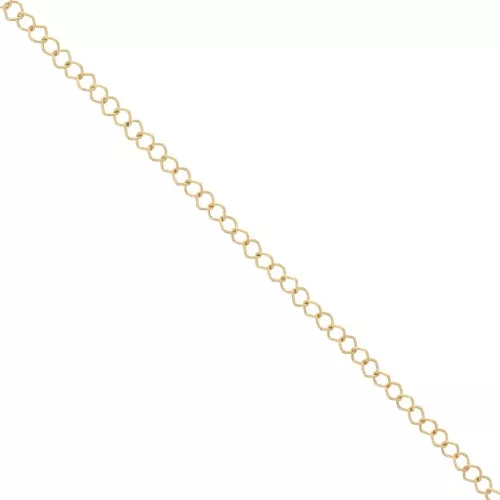 Catena maglia quadrata mm. 4.5 dorato con oro fino x m.1