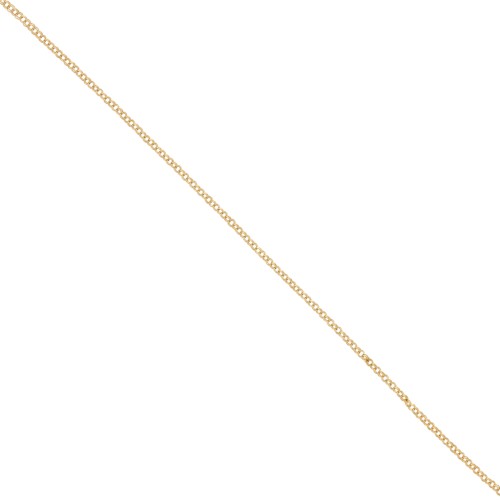 Catena doppia maglia rotonda mm.1.5 dorato con oro fino x m. 1