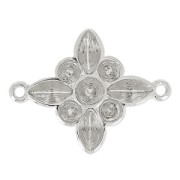 Separatore fiore per cabochons PureCrystal 1028/1088 e 4228 rodiato|raw }}