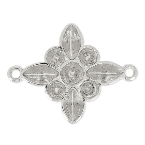 Separatore fiore per cabochons PureCrystal 1028/1088 e 4228 rodiato