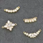 Separatore fiore per cabochons PureCrystal 1028/1088 e 4228 rodiato