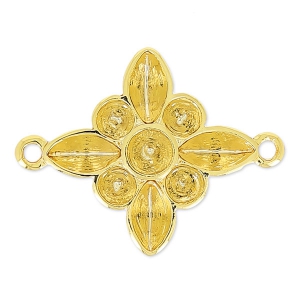 Separatore fiore per cabochons PureCrystal 1028/1088 e 4228 dorato
