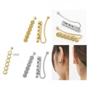 Orecchini Ear Cuff per cabochons PureCrystal 1028/1088 3 mm rodiato