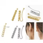 Orecchini Ear Cuff per cabochons PureCrystal 1028/1088 3 mm rodiato
