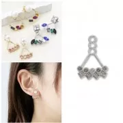 Bijou Ear Jacke per cabochons PureCrystal 1028 e 4428 dorato x1