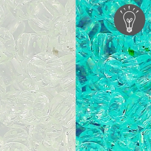 Rocaille Toho 8/0 TO8R2700 - Glow In The Dark - Crystal/Green Splash x8g