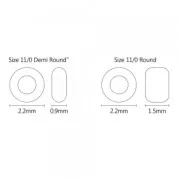 Rocaille Toho Demi Round 11/0 TO11RDR0049F - Opaque Frosted Jet x5g