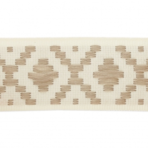 Gallone fantasia losanghe 18 mm Beige x1m