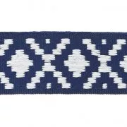 Gallone fantasia losanghe 18 mm Blu Marino x1m