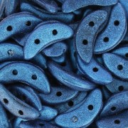 Czechmates Crescent 2 fori 3 x 10 mm Metallic Suede Blue x5g|raw }}