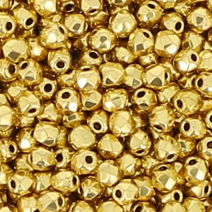 Sfaccettate 2mm (True 2) 24 K Gold Plated x50