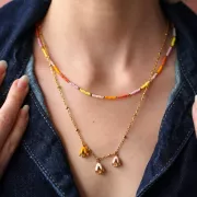 Sfaccettature vere da 2 mm - placcate in oro 24 carati x50