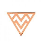 Separatore triangolo etnico 16 mm in Argento dorato rosa 925 x1|raw }}