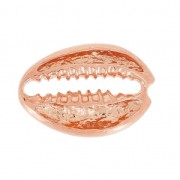 Separatore conchiglia 19x13 mm in Argento 925 dorato rosa x1