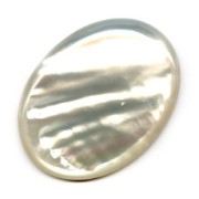 Cabochon ovale mm. 40x30 Madreperla bianca