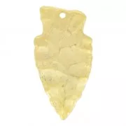 Pendente punta di freccia martellato mm.41 dorato satinato x1