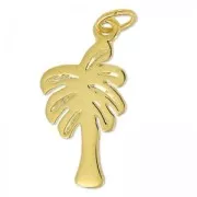 Ciondolo palma mm.23 in agrento 925 dorato x1