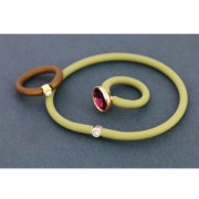 Cordoncino plastica cavo mm. 4 Dorato metallico x cm. 50