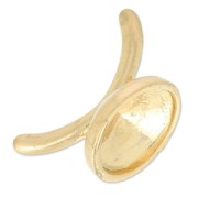 Chiusura anello supporto cabochon 1122 12 mm  per cordoncini cavi 4 mm dorato|raw }}