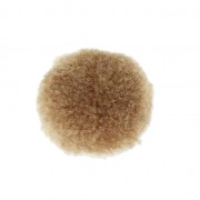 Pompon rotondo sintetico 2 cm Beige scuro x1