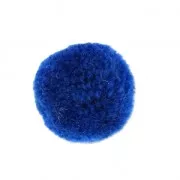 Pompon rotondo sintetico 2 cm azzuro scuro x1