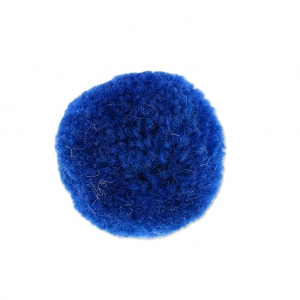 Pompon rotondo sintetico 2 cm azzuro scuro x1