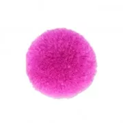 Pompon rotondo sintetico 2 cm Fuchsia x1