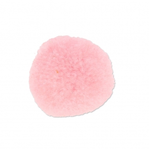 Pompon rotondo sintetico 2 cm Light Rose x1