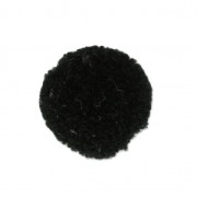 Pompon rotondo sintetico 2 cm Nero x1|raw }}