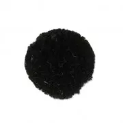 Pompon rotondo sintetico 2 cm Nero x1