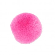 Pompon rotondo sintetico 2 cm Rosa x1