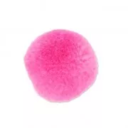 Pompon rotondo sintetico 2 cm Rosa x1