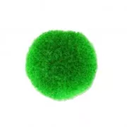 Pompon rotondo sintetico 2 cm verde  x1