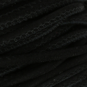 Cordone cuoio in pelle scamosciata con cucitura mm. 3 Nero x30cm