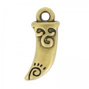 Ciondolo dente 12x6 mm bronzo x1|raw }}