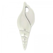 Pendente conchiglia 33 mm Placcatura Argento Antico x1|raw }}