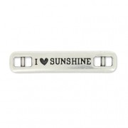 Separatore pour bracelet I love sunshine 36x7 mm Placcatura argento antico x1|raw }}