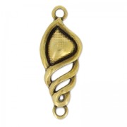 Separatore conchiglia 2 anelli mm. 21x10 bronze x1|raw }}