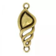 Separatore conchiglia 2 anelli mm. 21x10 bronze x1