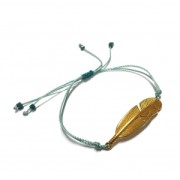 Intercalare plume pour bracelet mm.45x11 Placcatura argento antico x1