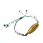 Intercalare plume pour bracelet mm.45x11 Placcatura argento antico x1