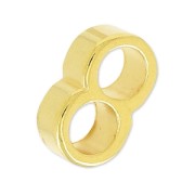 Poussoir double pour cordon 5 mm 13x8 mm Dorato con oro fino x1|raw }}